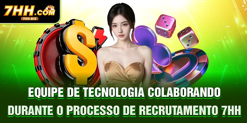 Equipe de tecnologia colaborando durante o processo de recrutamento 7HH